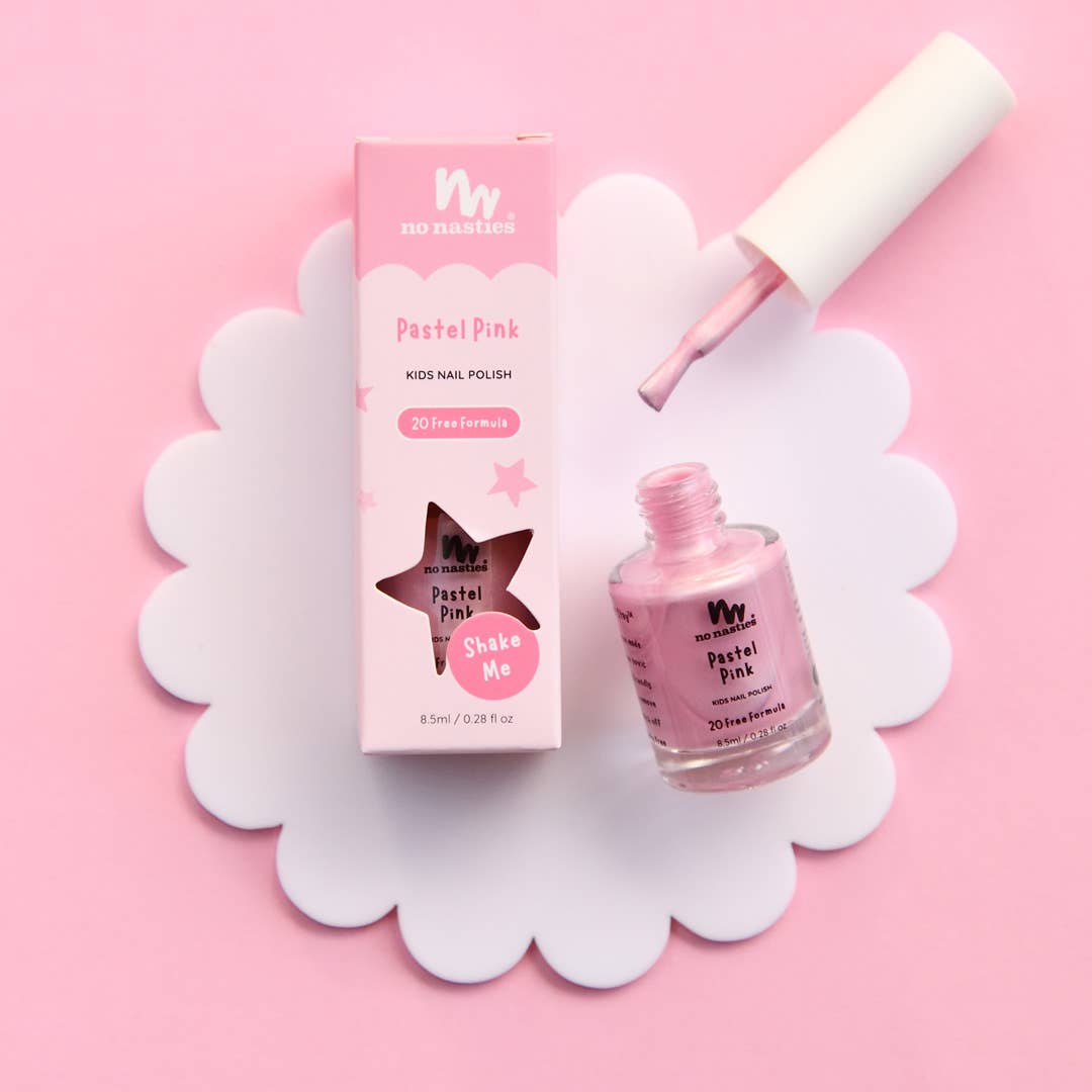 No Nasties Pastel Pink Water-Based Peelable Nail Polish for Kids