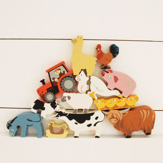 Farmyard Animals Display Shelf Set