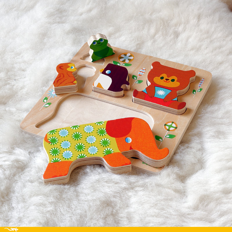 5 Piece WoodyPile Animal Wooden Puzzle