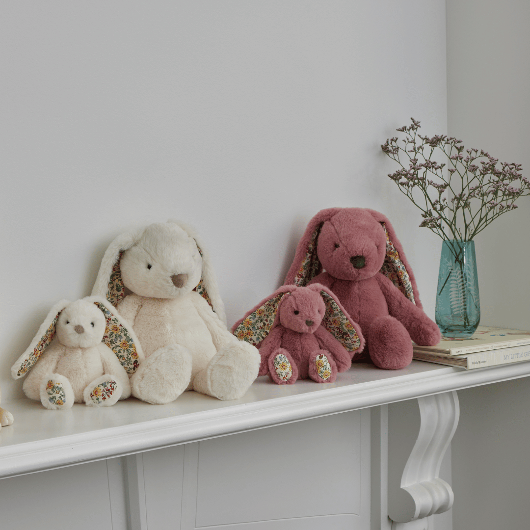 Jiggle & Giggle Floral White bunny Medium