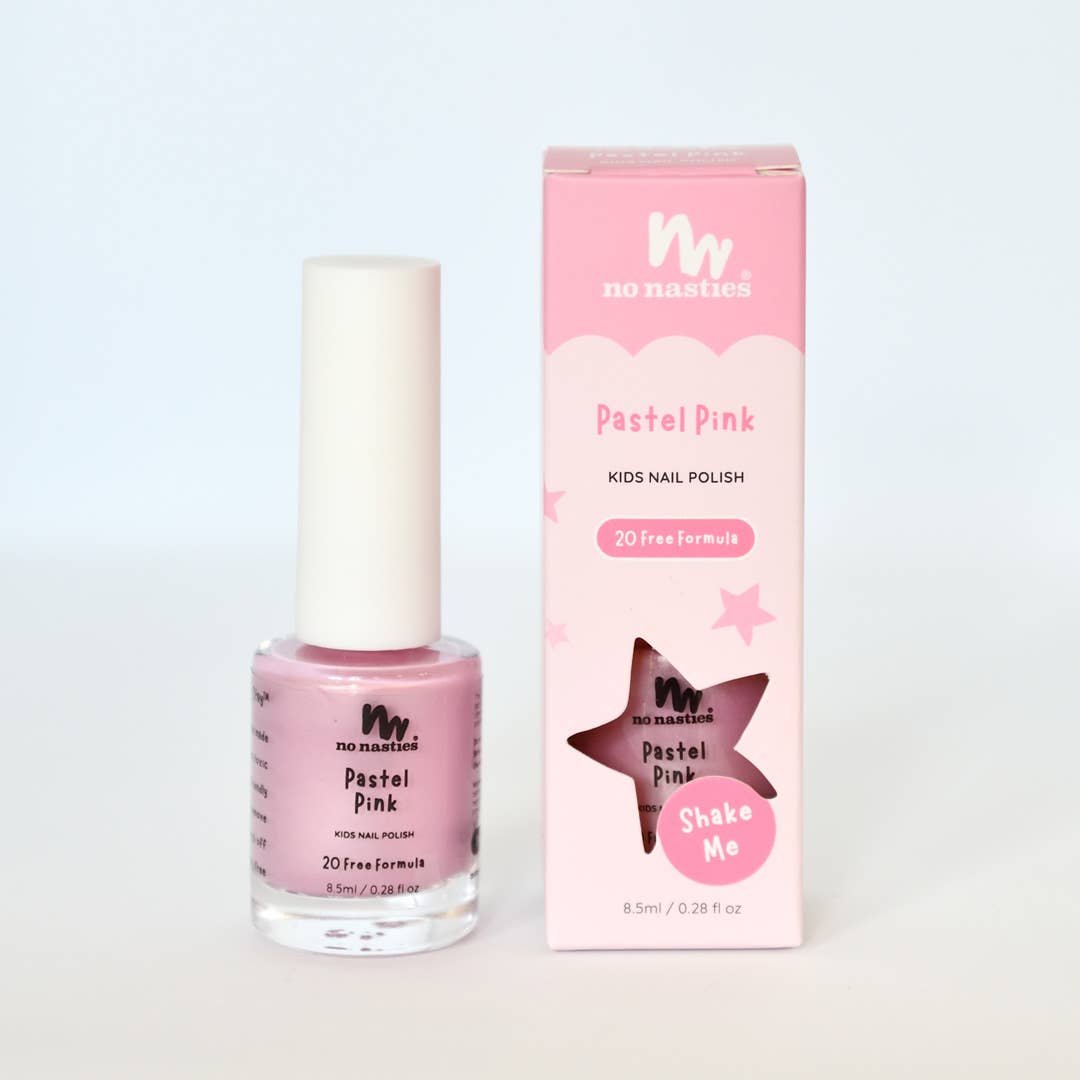 No Nasties Pastel Pink Water-Based Peelable Nail Polish for Kids