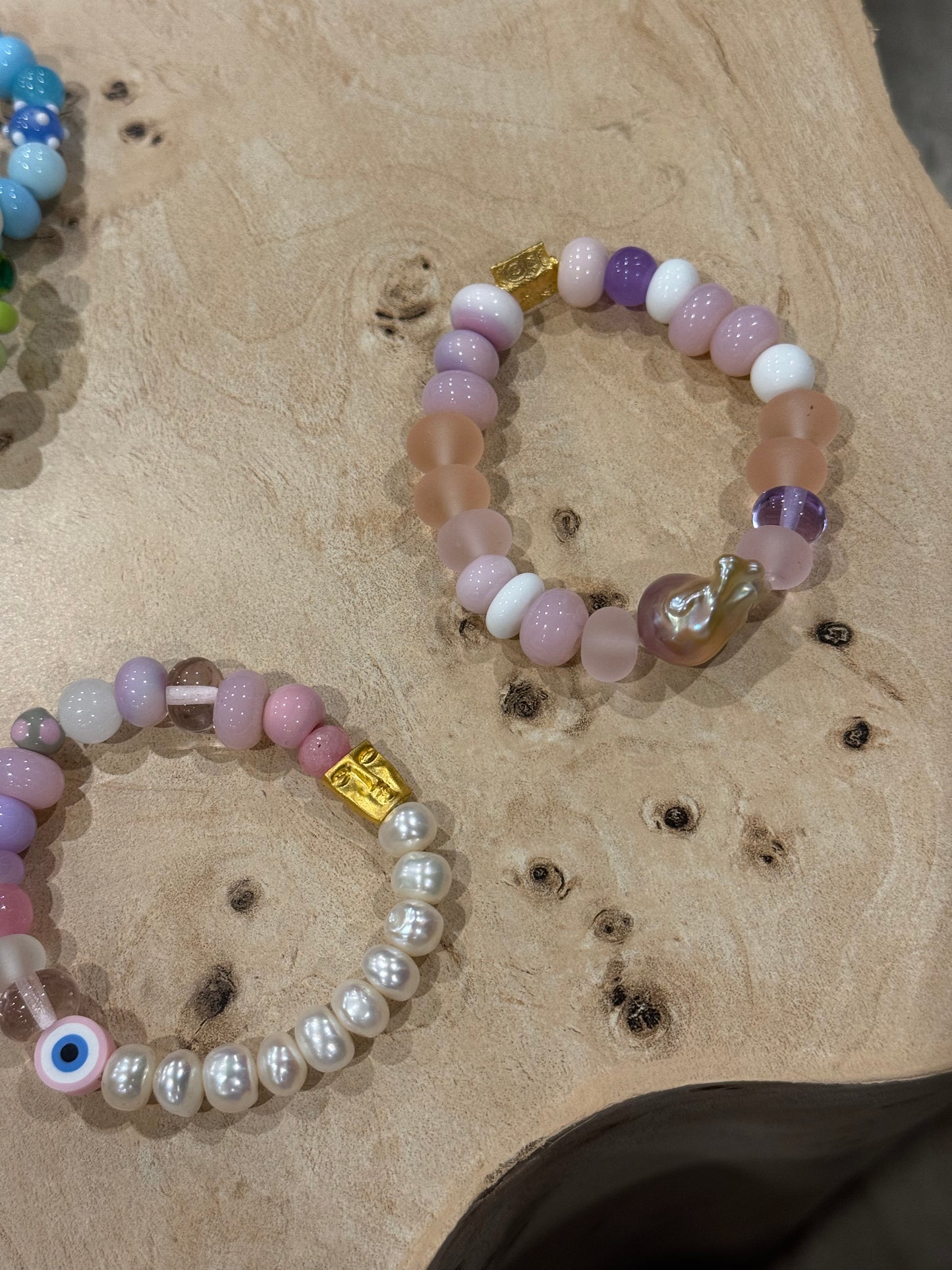 Locally Made Lampwork Bead Bracelets | Various colours