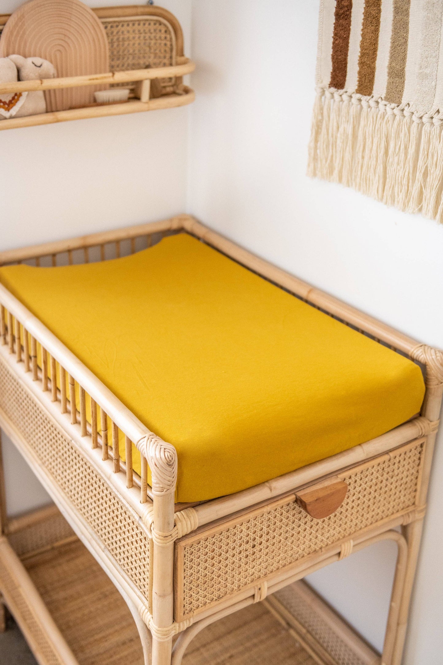 Kiin Sheet Organic Change Pad Fitted Sheet Mustard