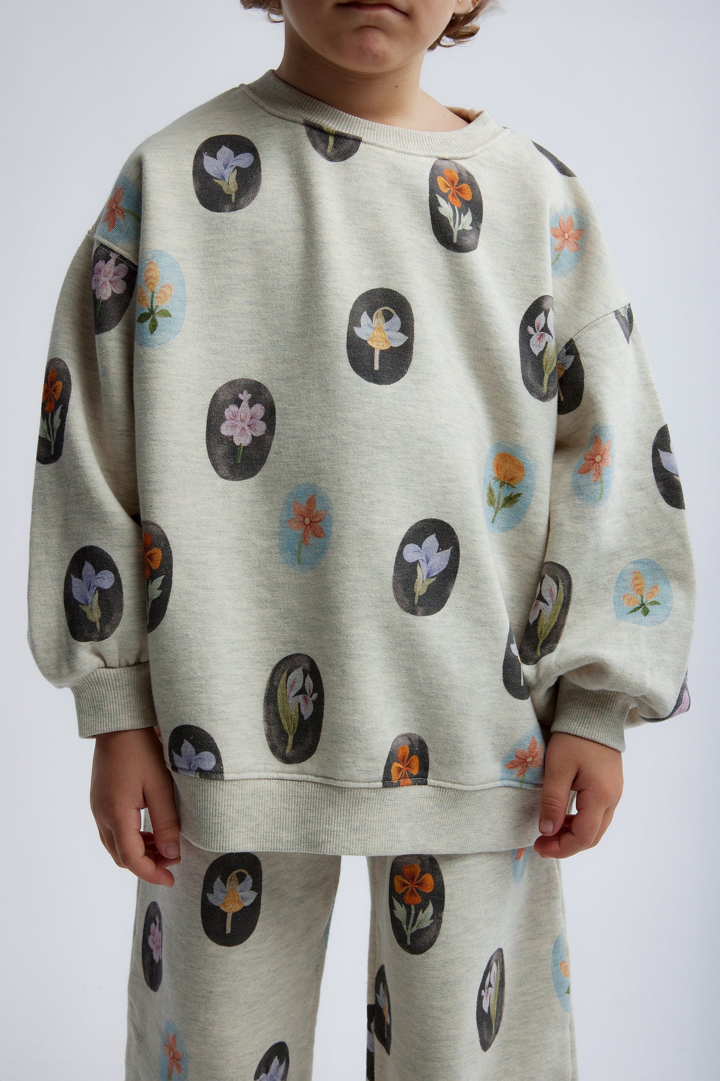 Crew Neck Sweatshirt - Anti-Floral