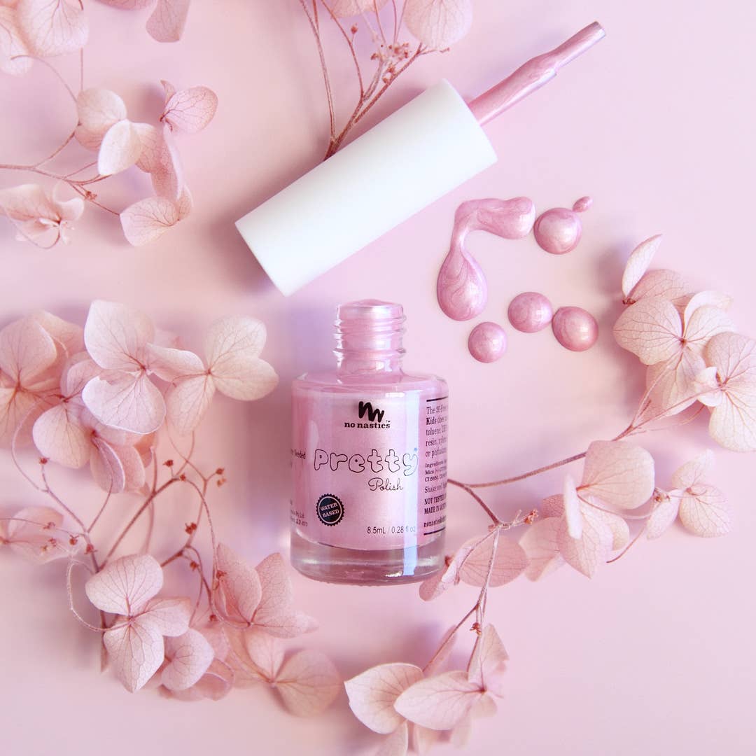 No Nasties Pastel Pink Water-Based Peelable Nail Polish for Kids