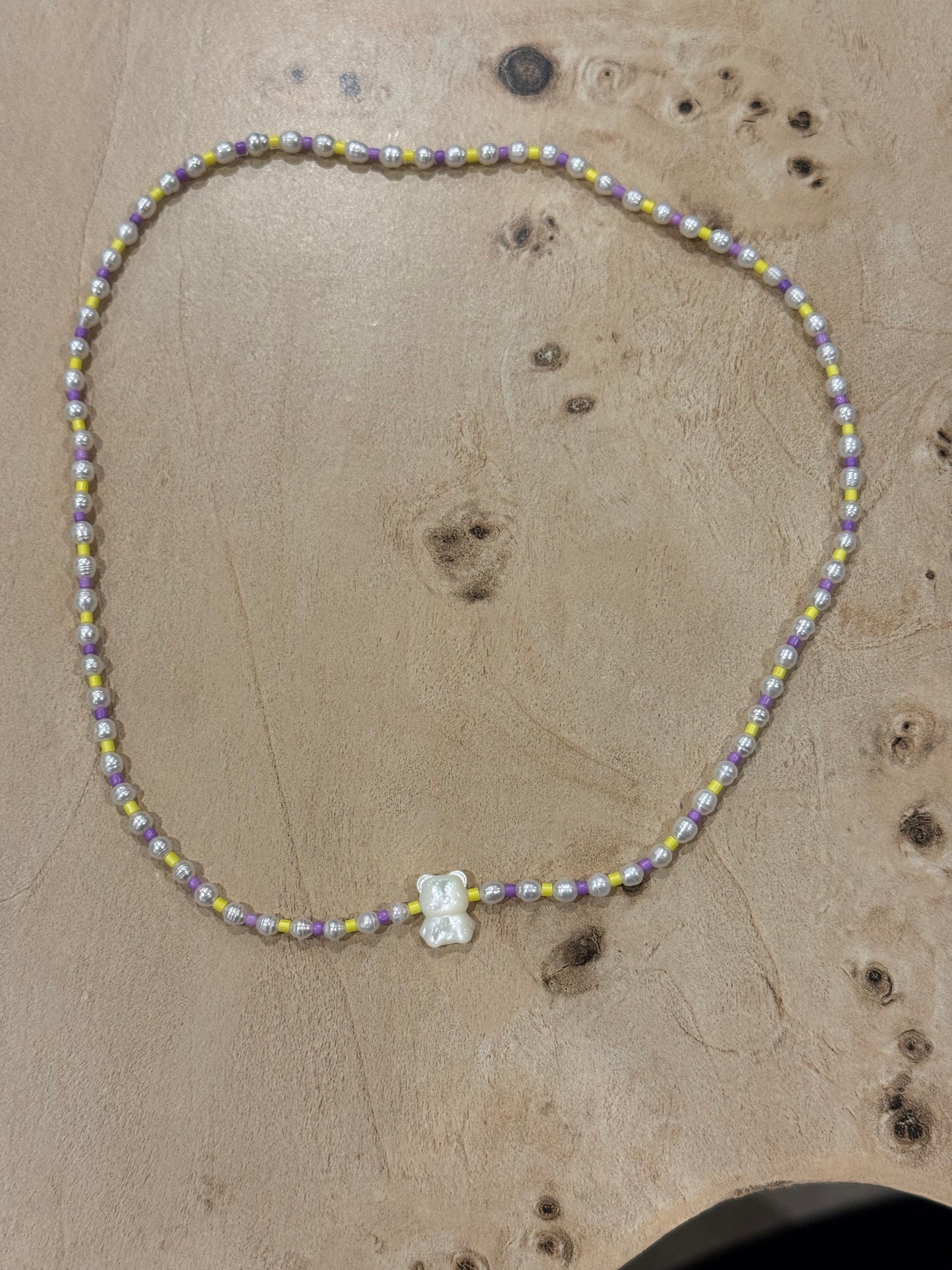 Candy Pearl Necklaces With Charm | Stretch Cord