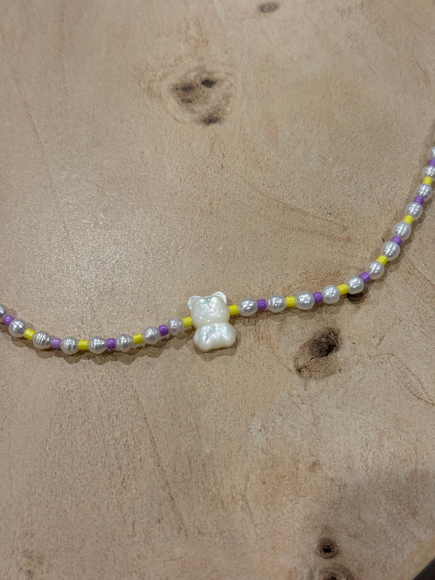 Candy Pearl Necklaces With Charm | Stretch Cord