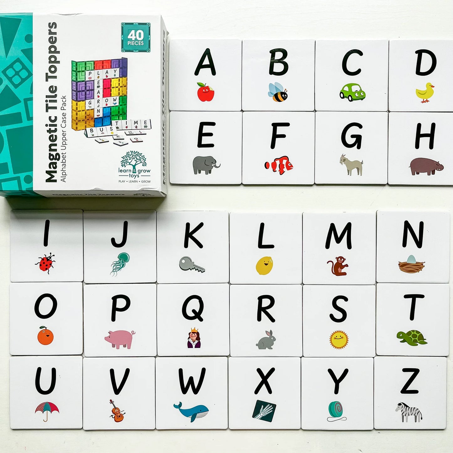 Magnetic tile toppers