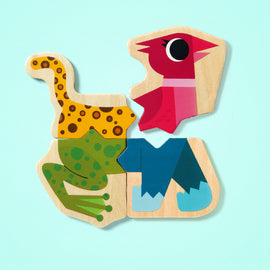 24 Piece wooden magnetic Mixanimo Animal Set