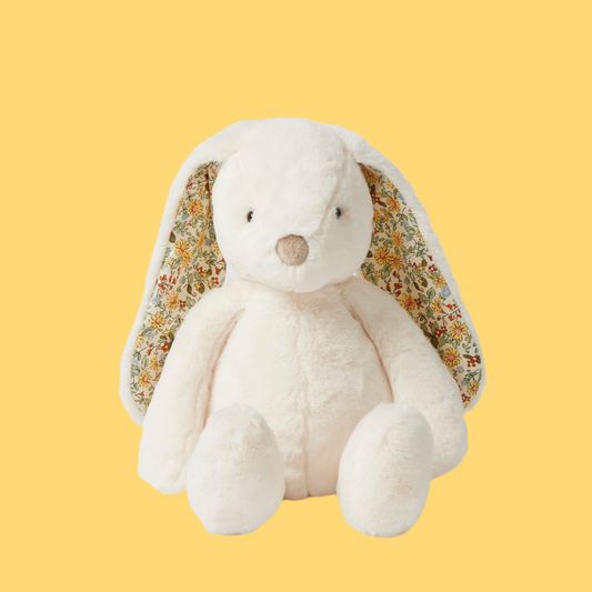 Jiggle & Giggle Floral White bunny Medium