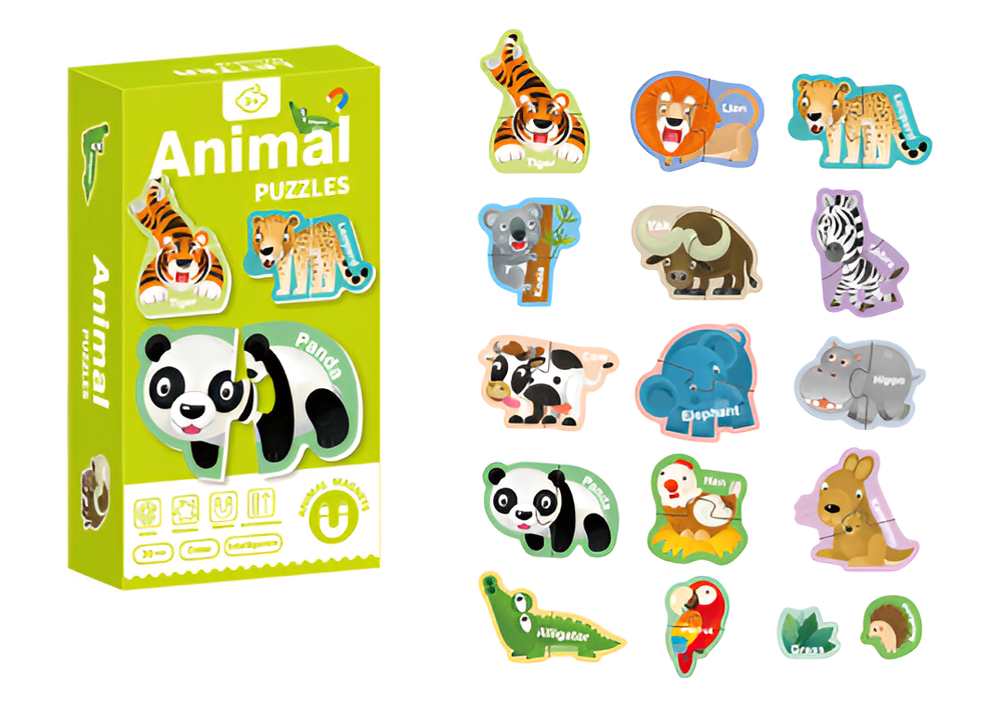 Magnets - Letters, numbers, animals puzzle, vehicle puzzle