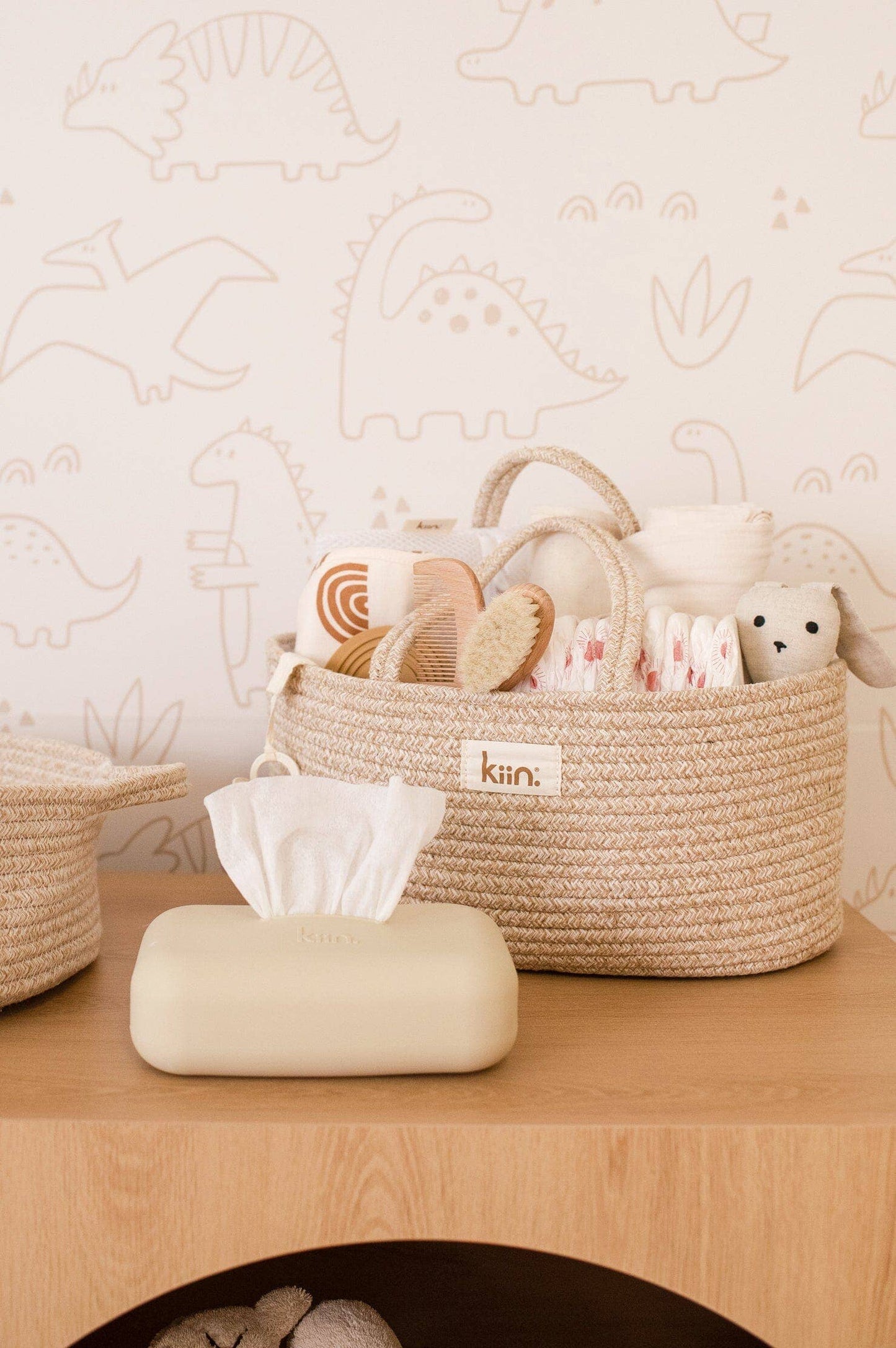 Cotton Rope Nappy Caddy Organiser