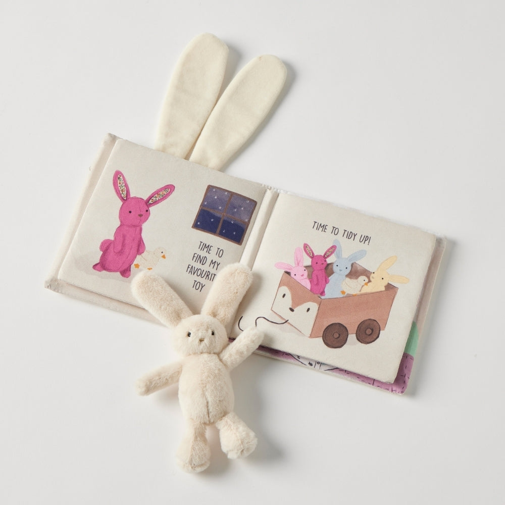 Goodnight Bunny Activity Fabric Book & Toy Set