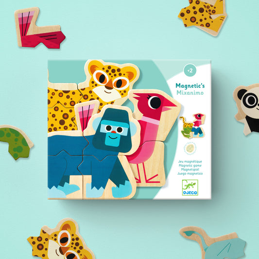 24 Piece wooden magnetic Mixanimo Animal Set
