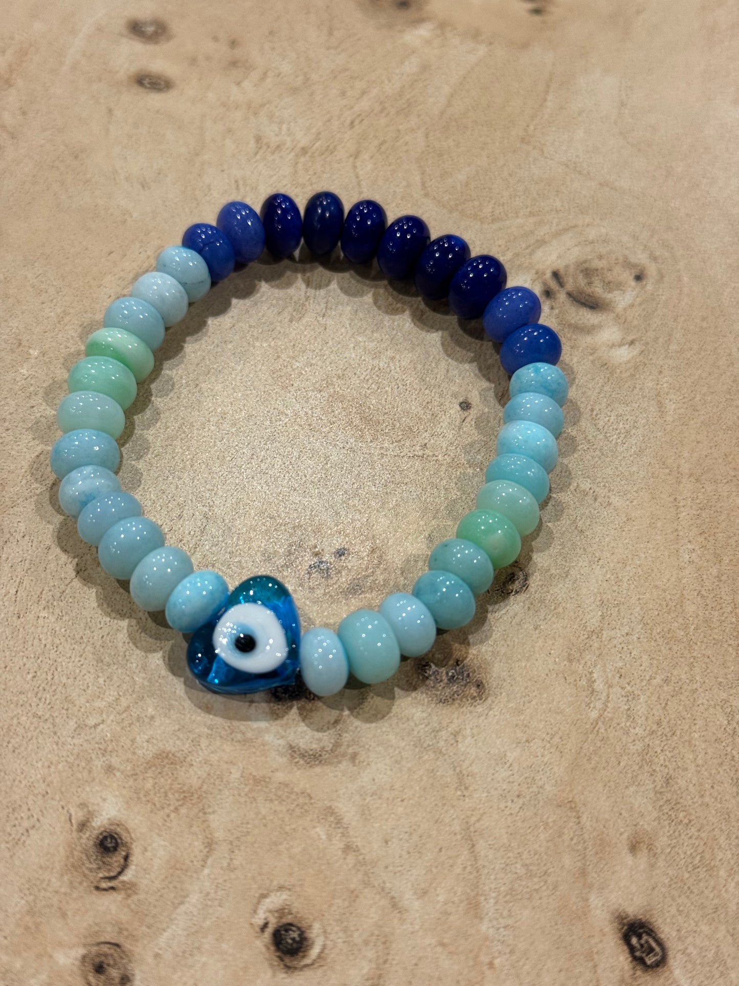 Ombré Blue Evil eye Bracelet