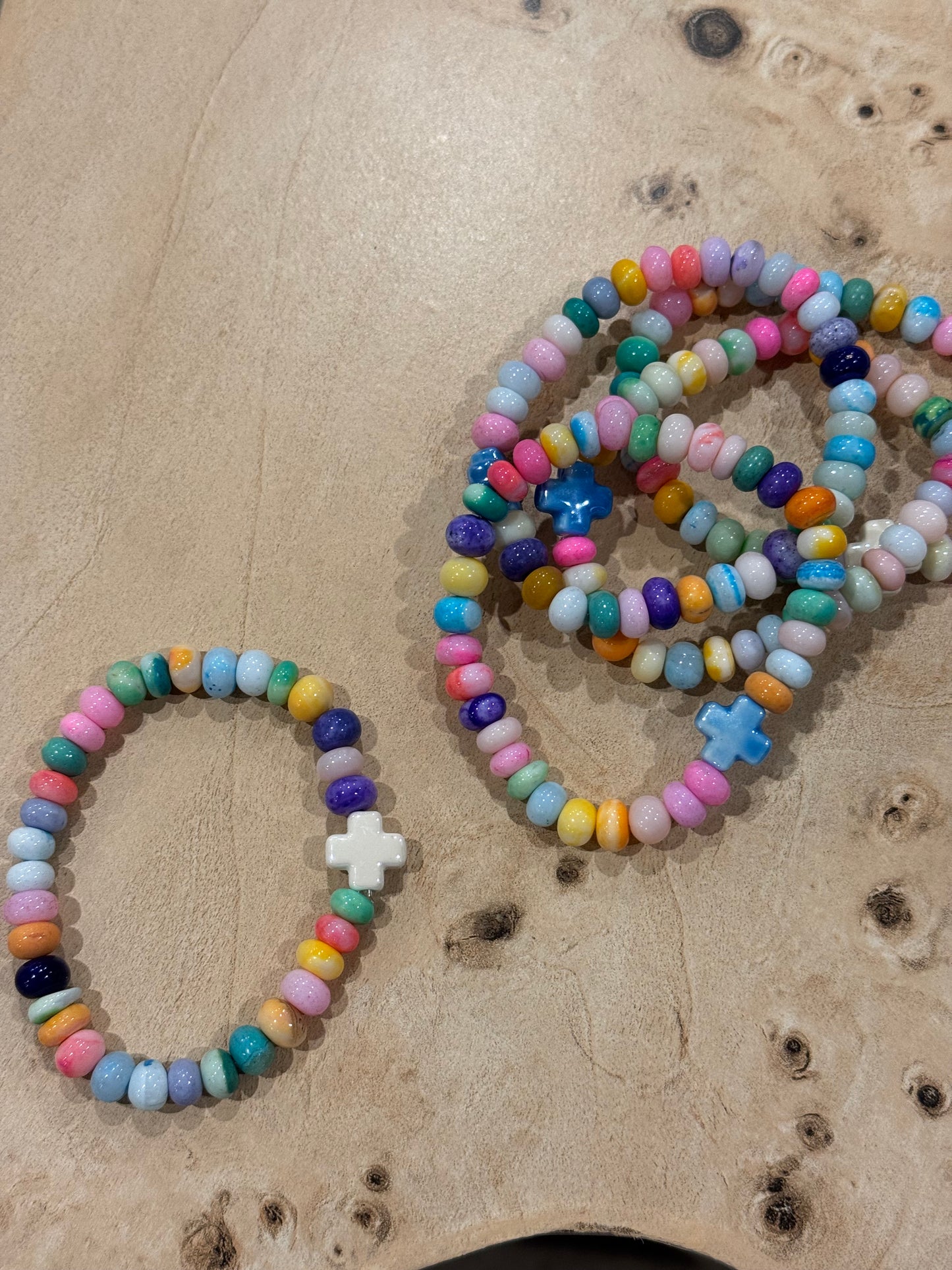 Candy Opal Cross Bracelets | Varying Size