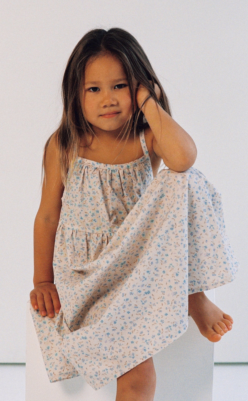 Darcy Dress- Indigo bloom
