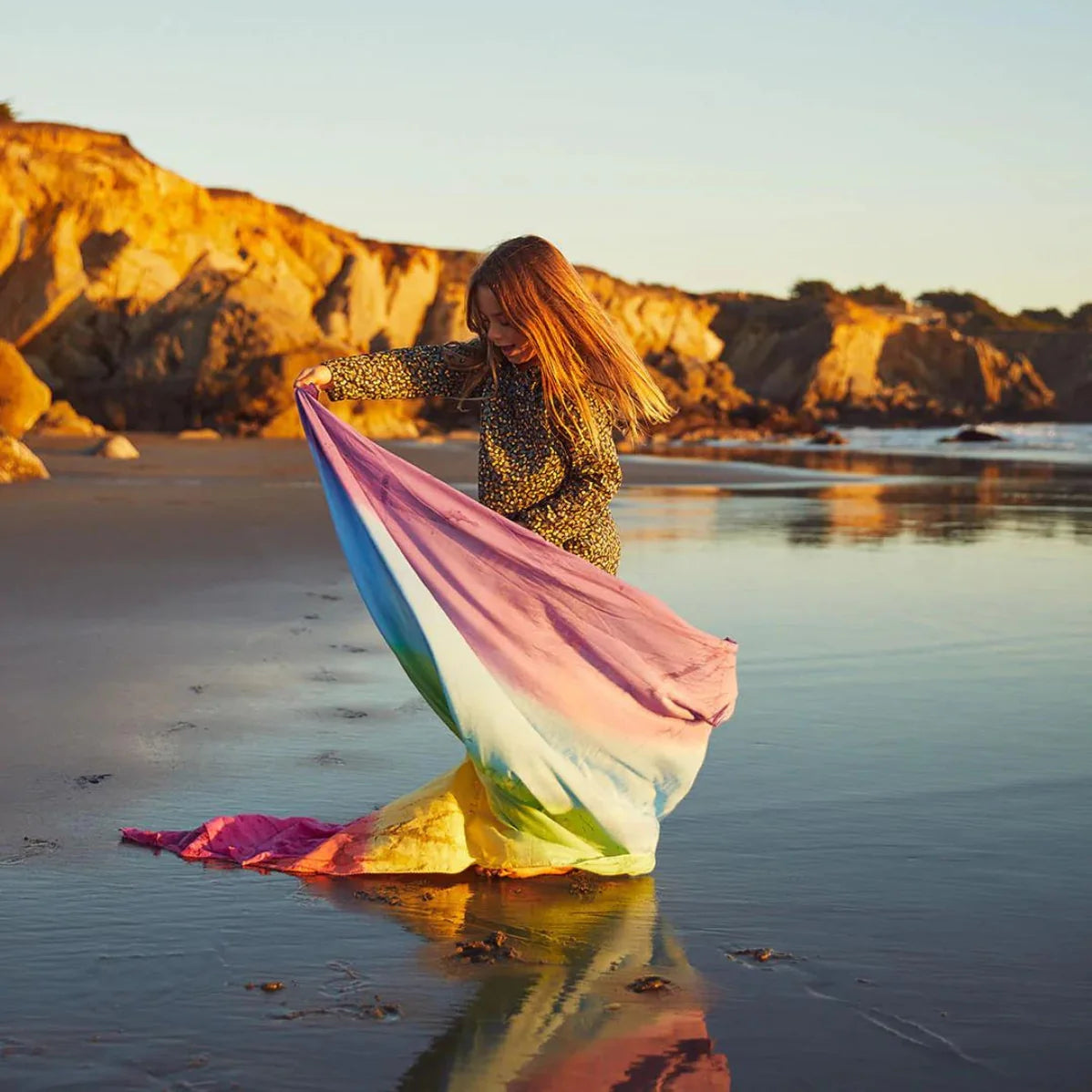 Sarahs Silk | Cotton Blossom Cloth Rainbow