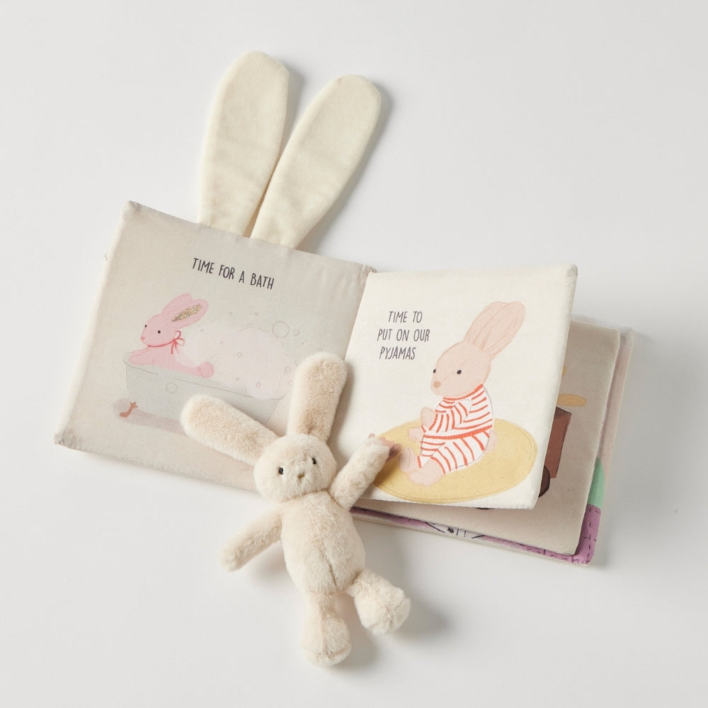 Goodnight Bunny Activity Fabric Book & Toy Set