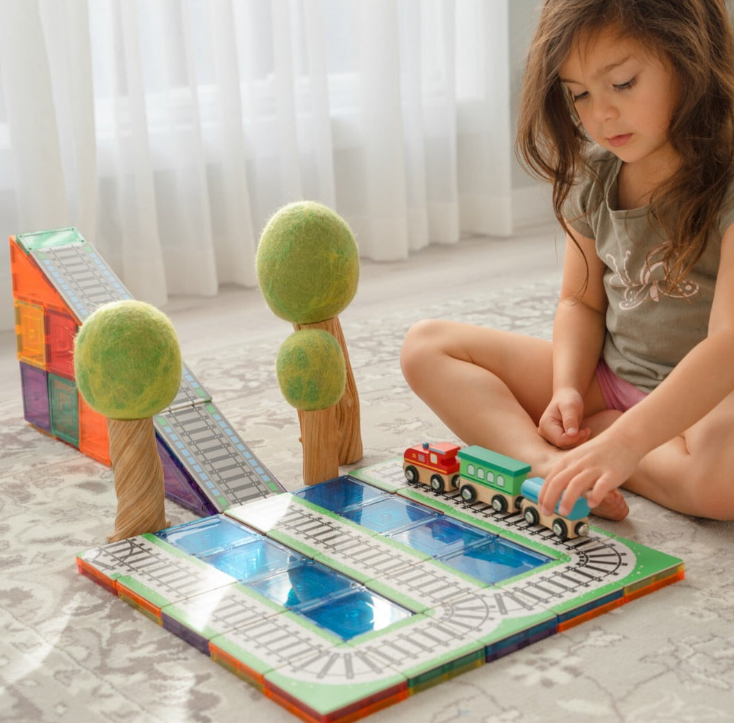 Magnetic tile toppers