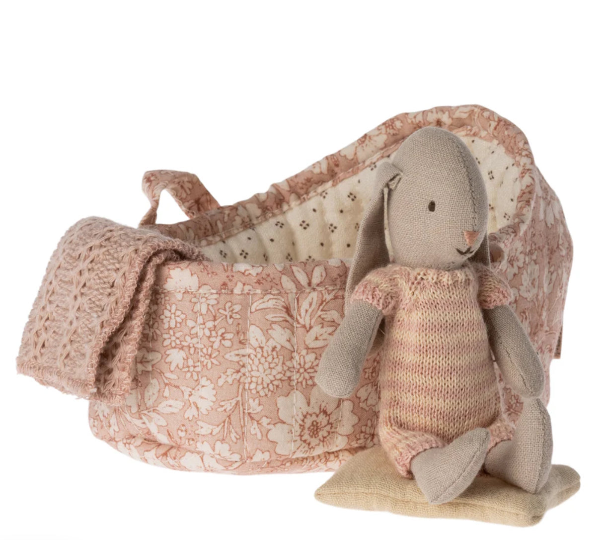 Maileg Bunny in Carry Cot Micro assorted