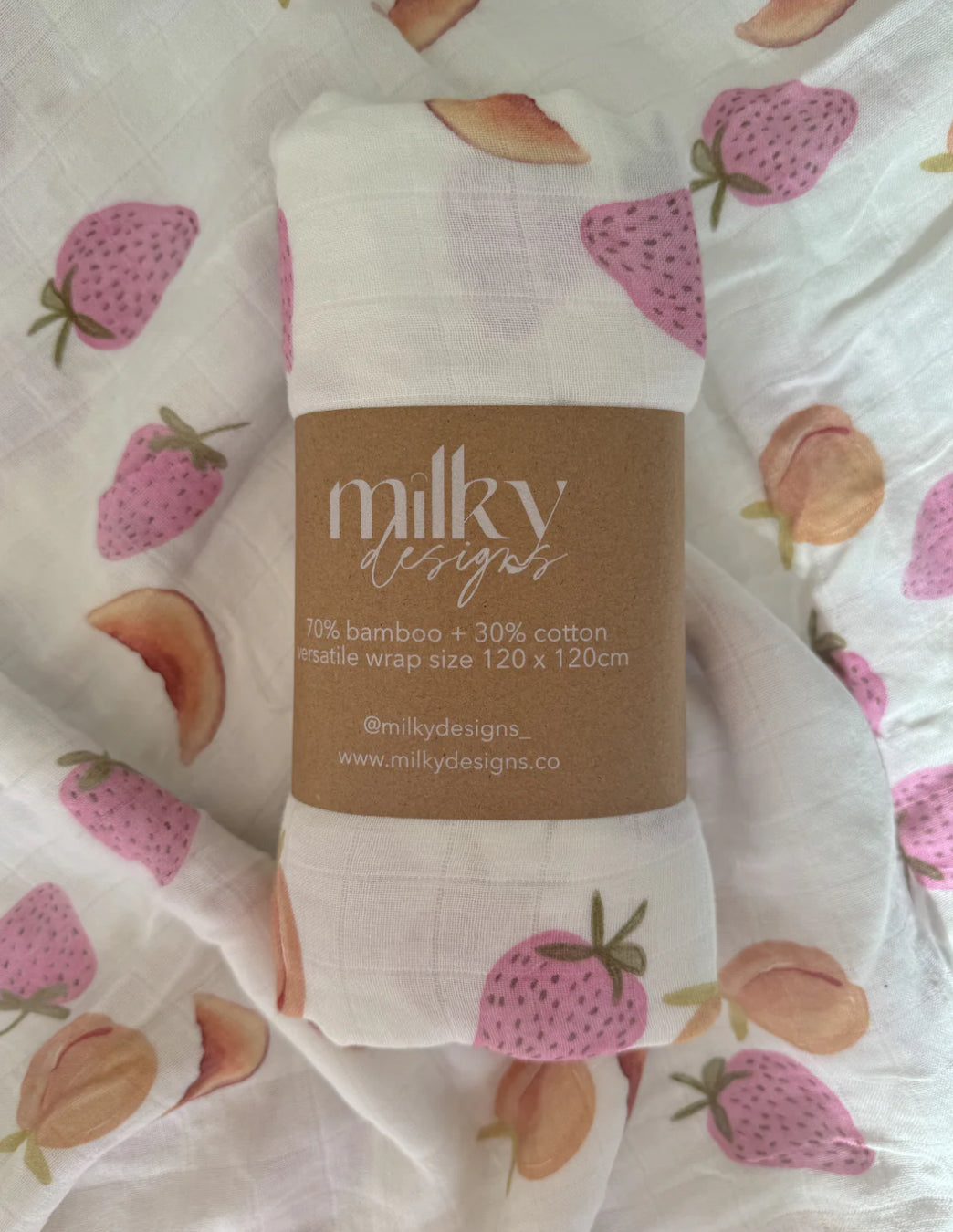 Milky Designs Wrap Bamboo Swaddle Fruiti