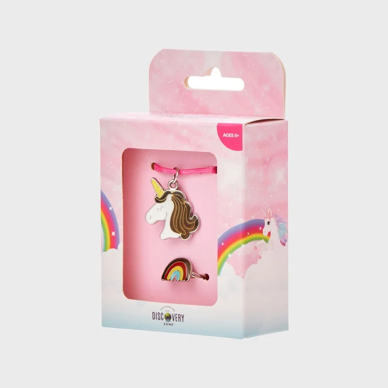 Discovery Zone Mood Ring and Necklace Set