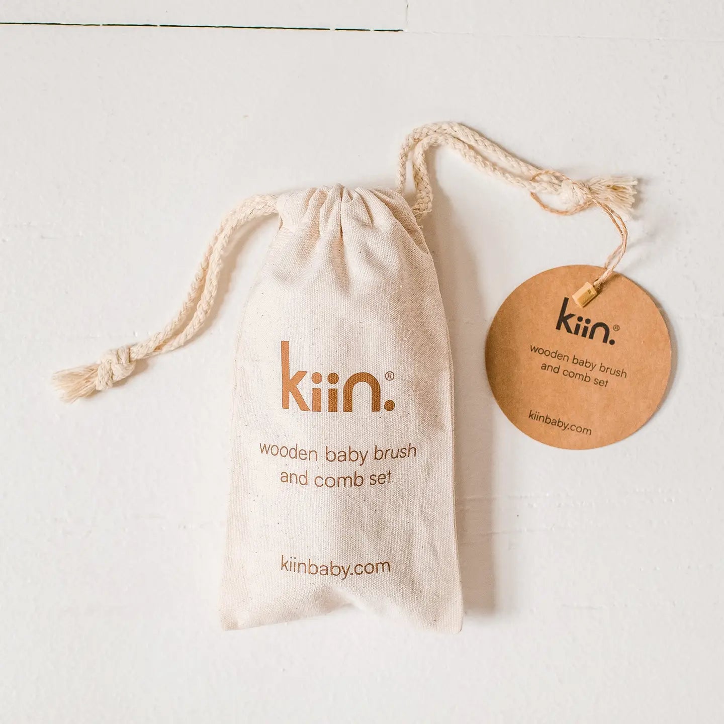Kiin Wooden Baby Brush + Comb Set