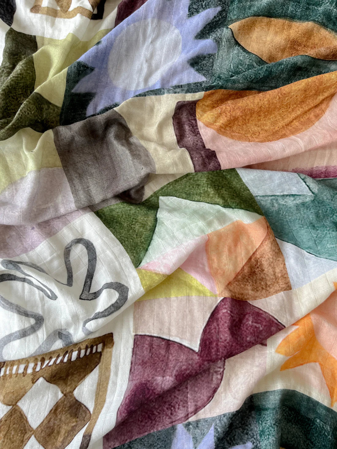 Milky Designs Wrap Bamboo Swaddle Sun Checkers Lottie Rae