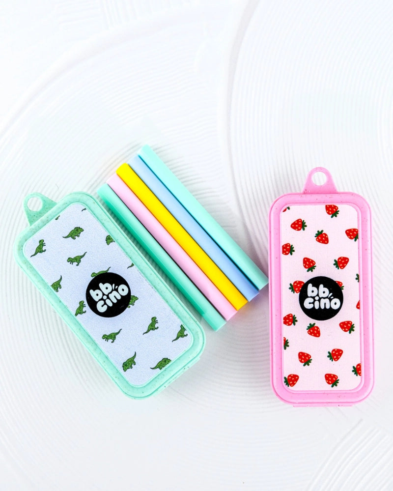 Silicone straw set