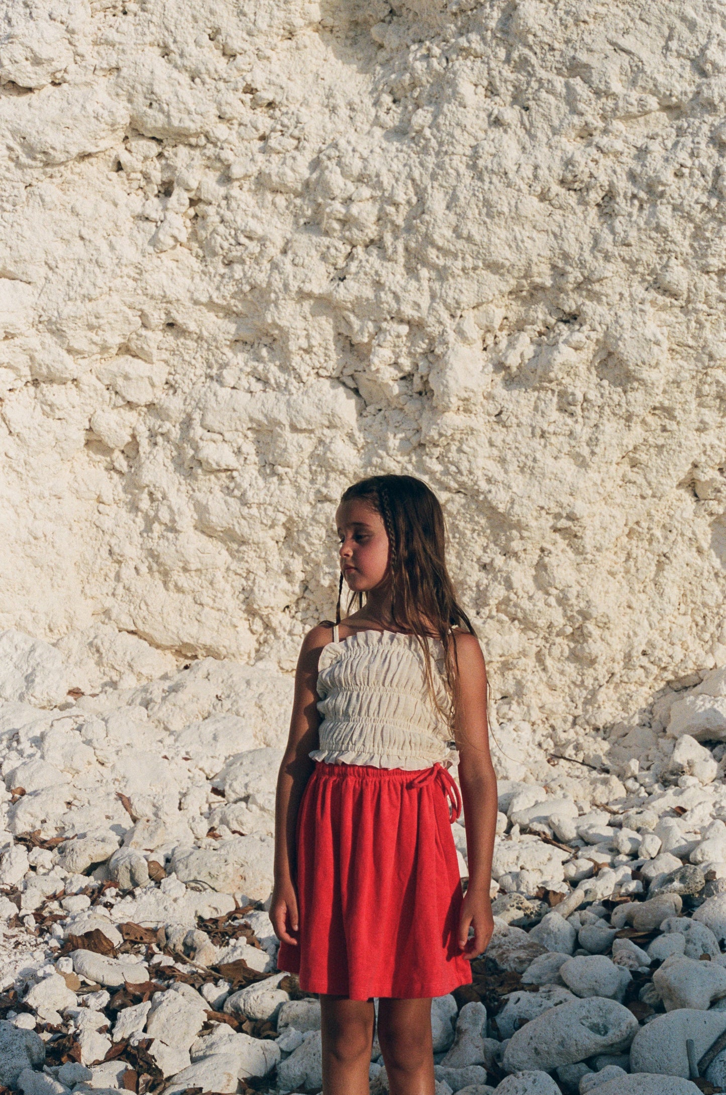 Illoura Shirred Crop Ecru