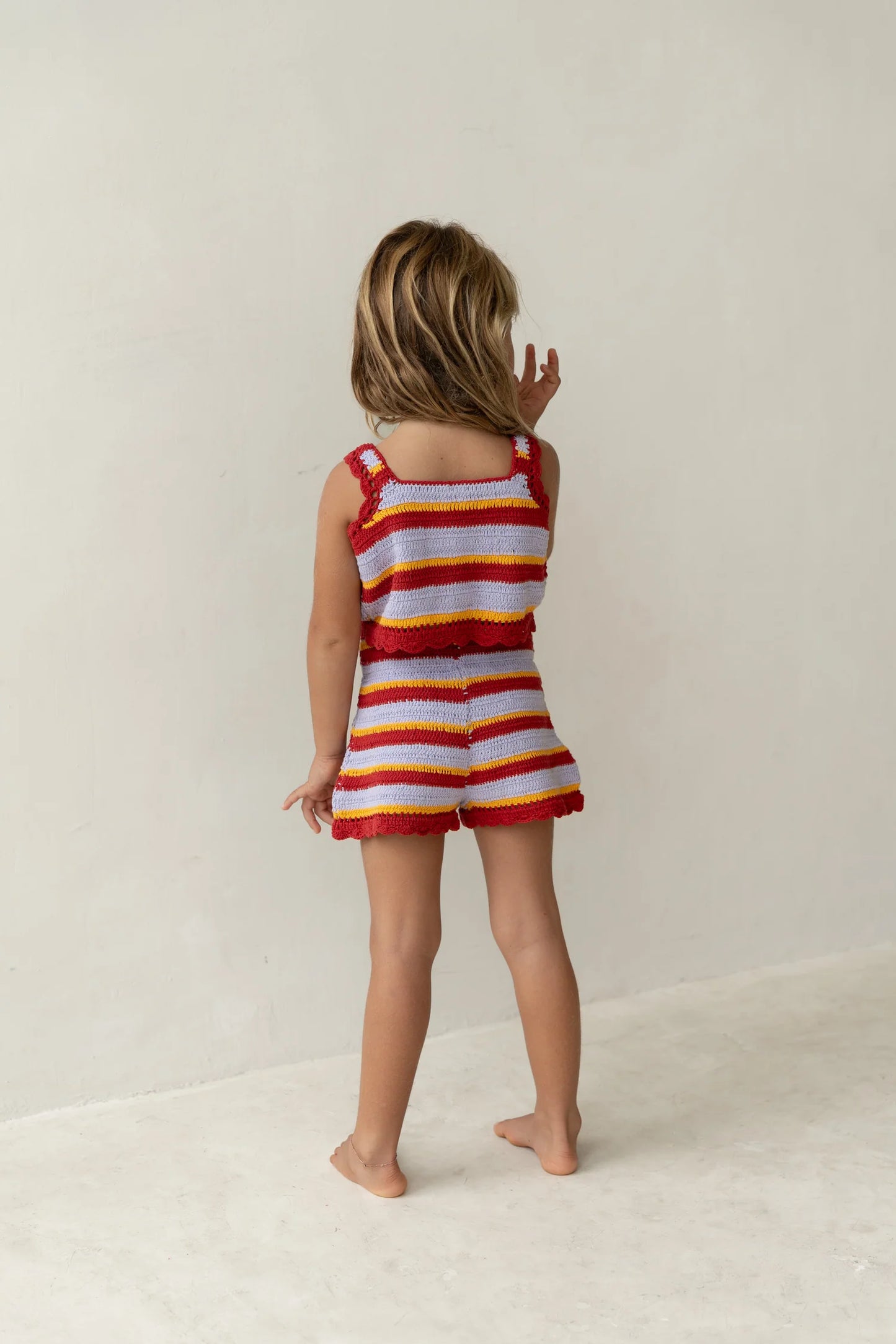 Crochet Shorts | Sunset Stripe