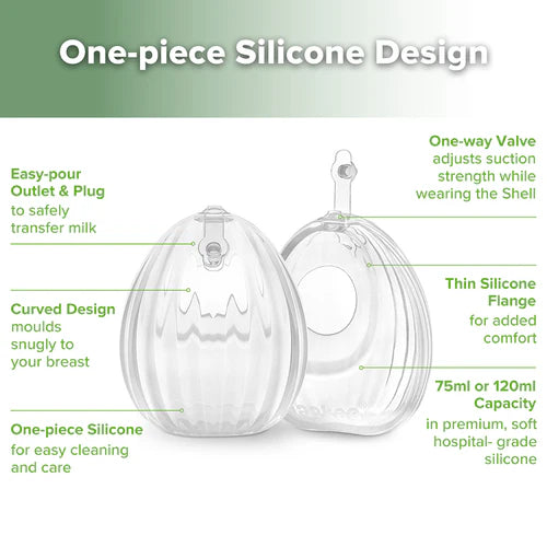 Shell Wearable Silicone Pump (Medical Grade Silicone,120ml)