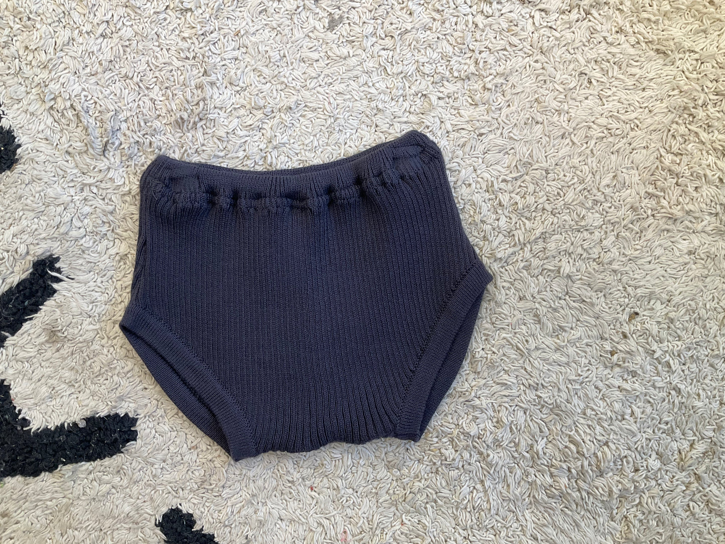 RIB KNIT KIMONO TOP & Bloomer - CHARCOAL