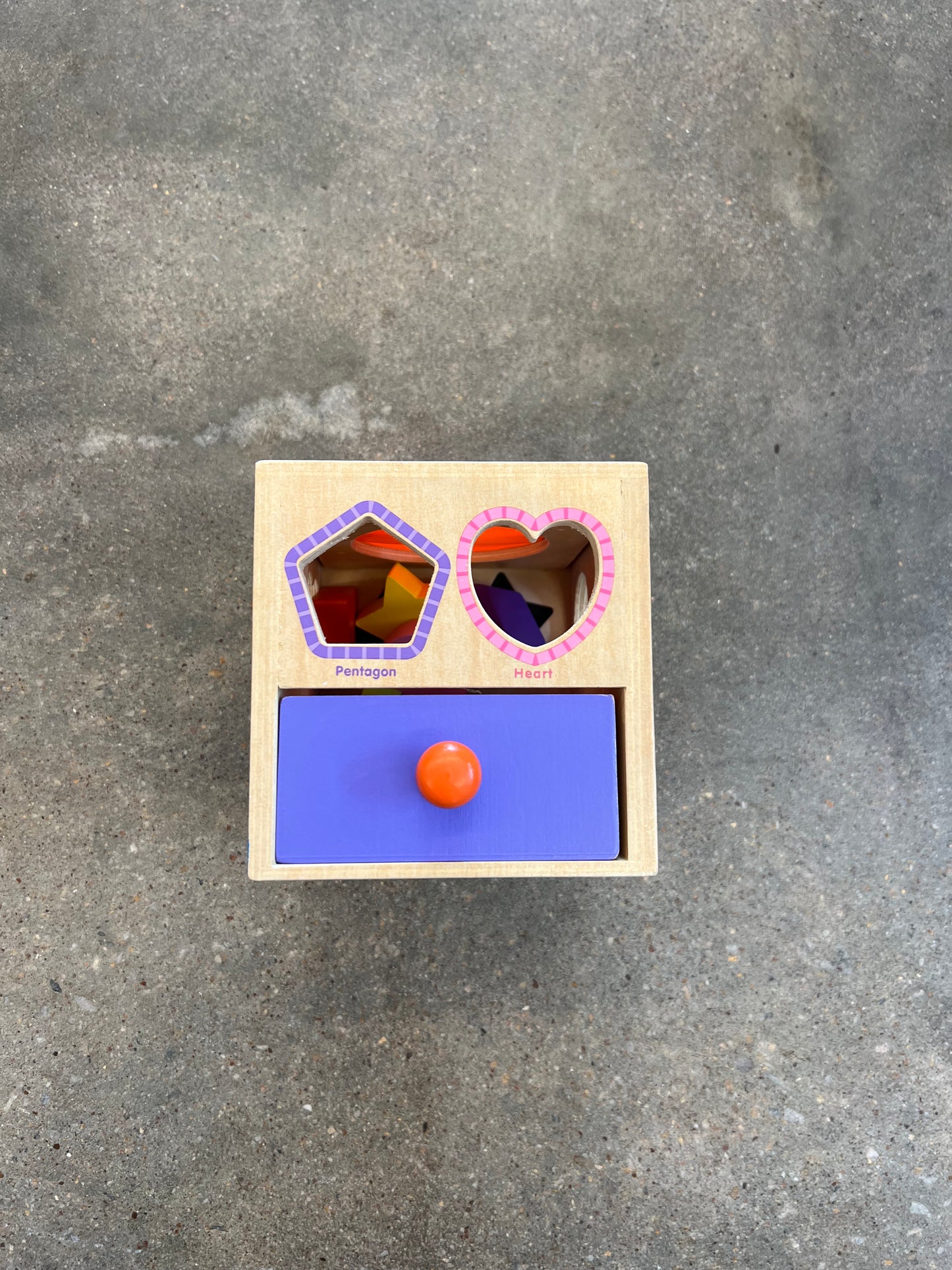 Wooden Shape Sorting Box