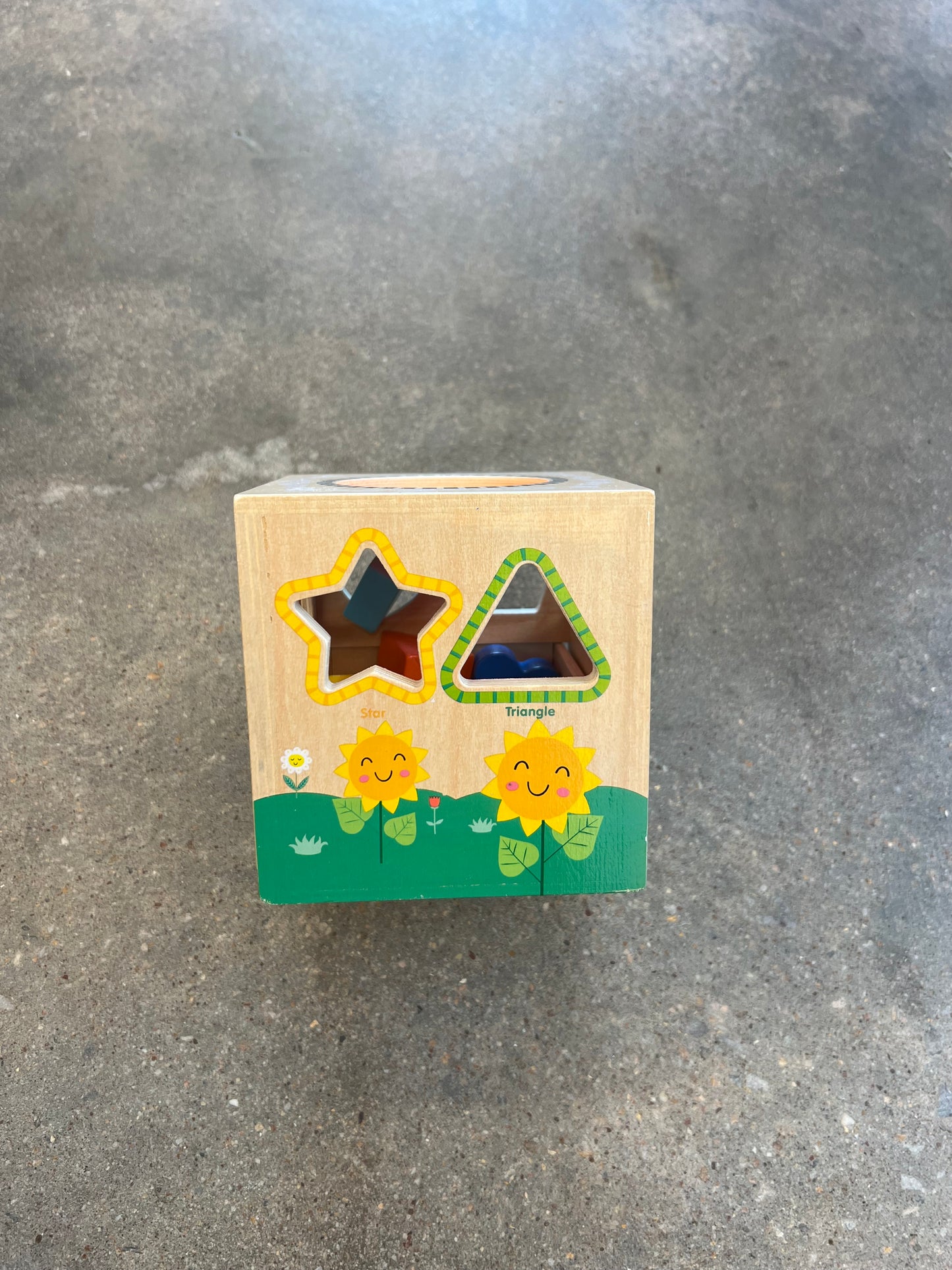 Wooden Shape Sorting Box