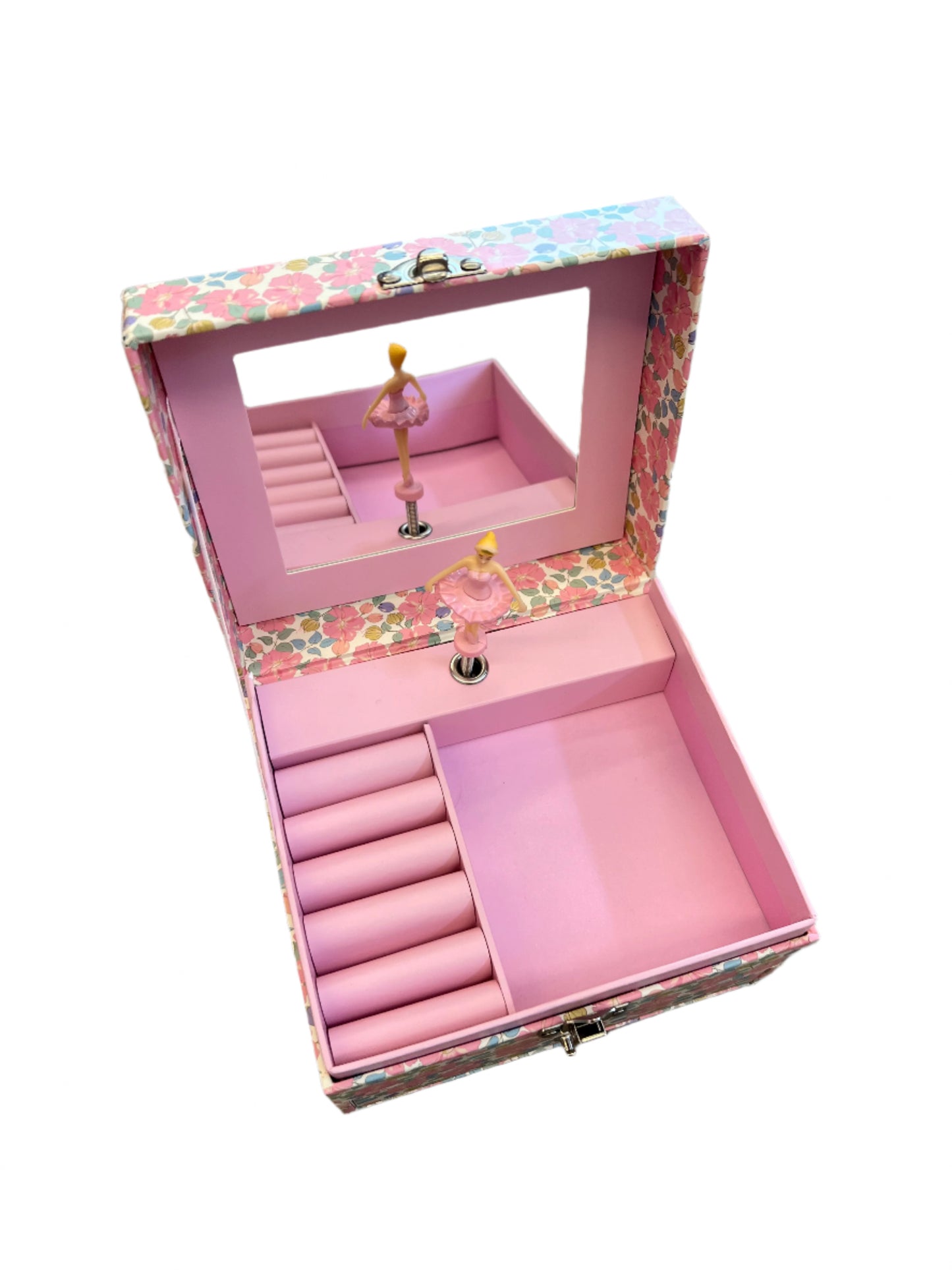 Music Jewellery Box Pink Floral