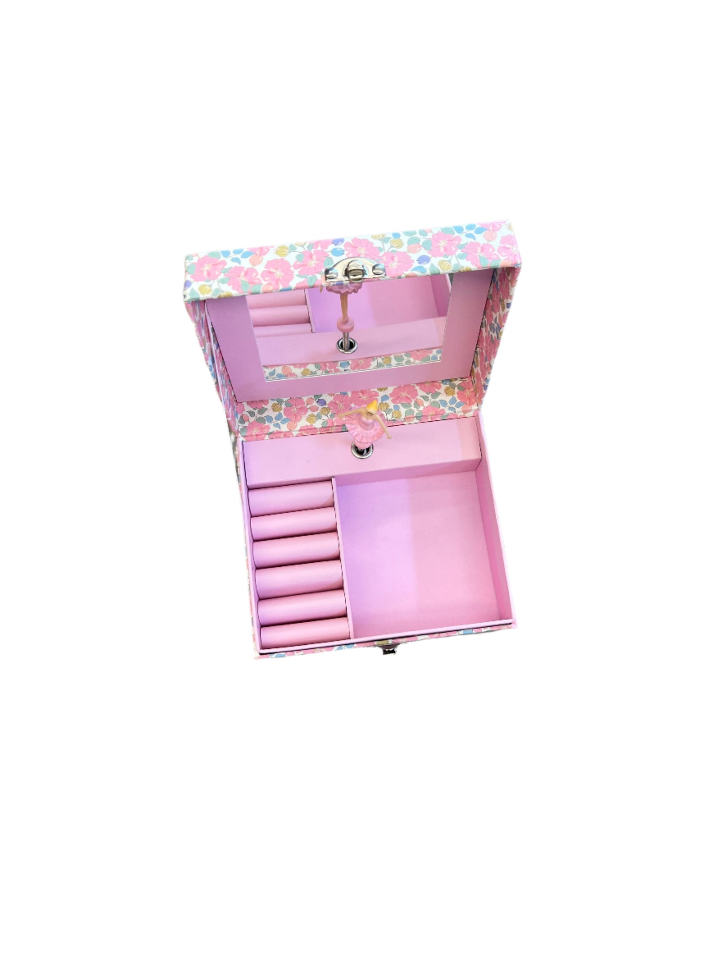 Music Jewellery Box Pink Floral