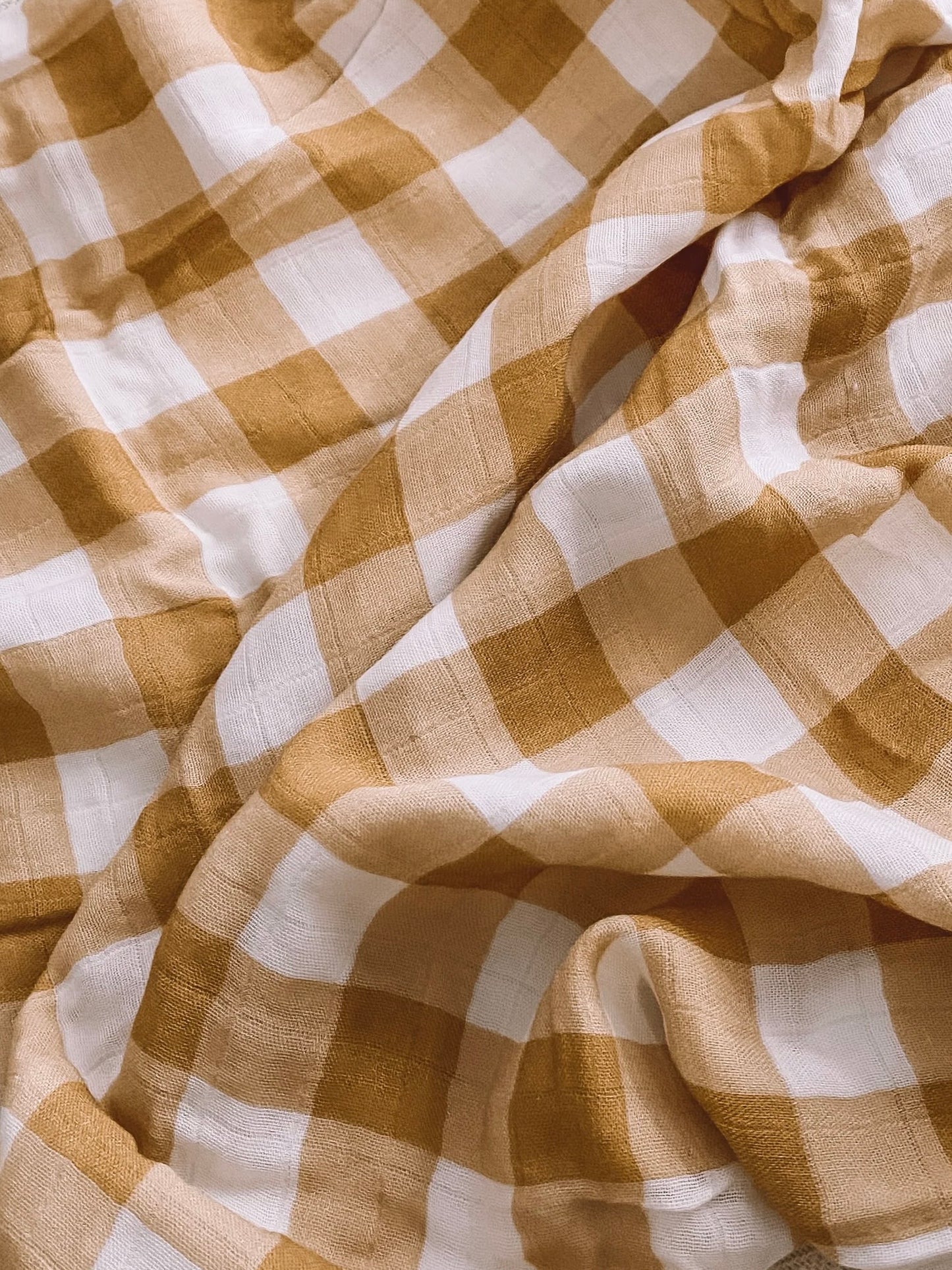 Milky Designs Wrap Bamboo Swaddle Toffee Gingham