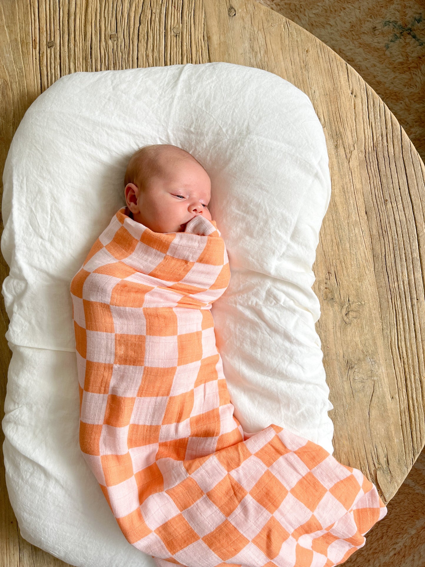 Milky Designs Wrap Bamboo Swaddle Apricot Peaches