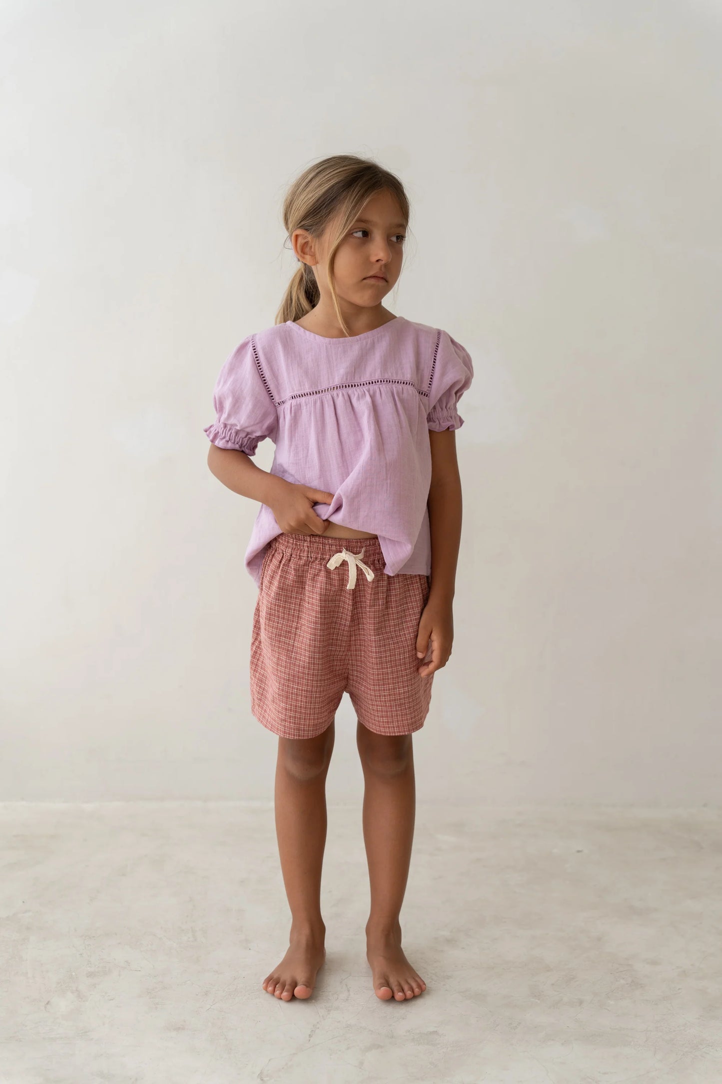 Illoura Thea Shorts Red Plaid