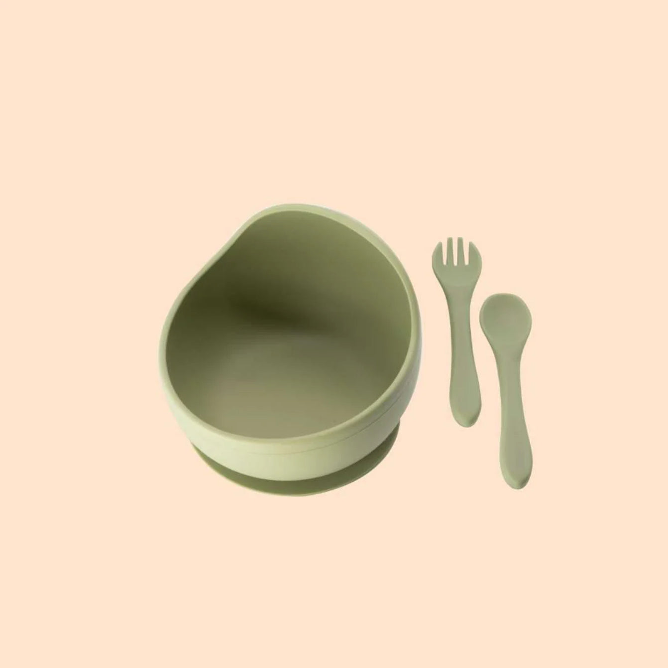 Golden Child 3 Piece Silicon Feeding Set Matcha