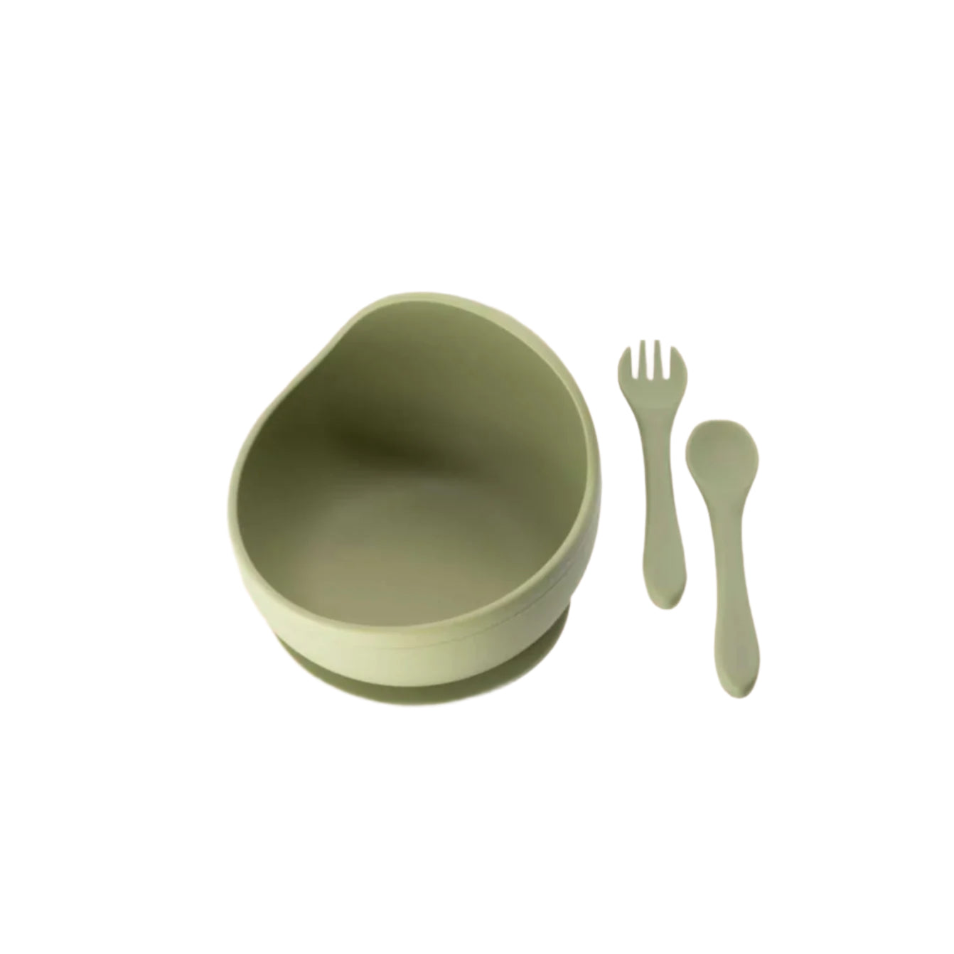 Golden Child 3 Piece Silicon Feeding Set Matcha