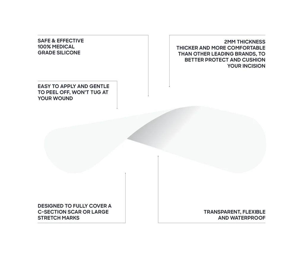 Bare Mum Silicon Gel Scar Strips Washable & Reusable