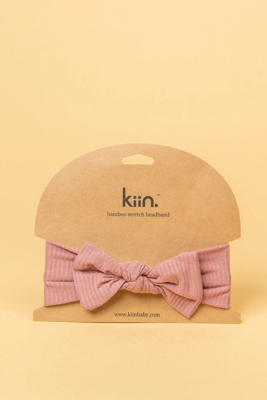 Kiin Bamboo Stretch Bow Headband Heather