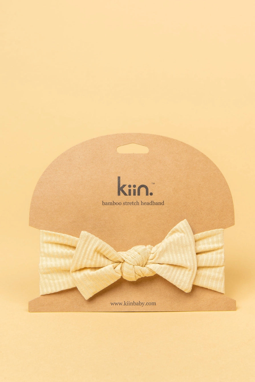Kiin Bamboo Stretch Bow Headband Oat
