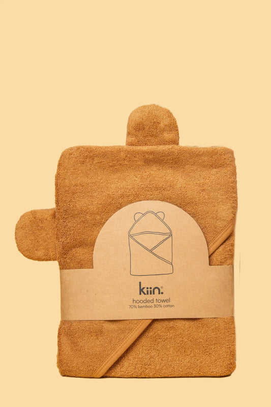 Kiin Hooded Towel Caramel