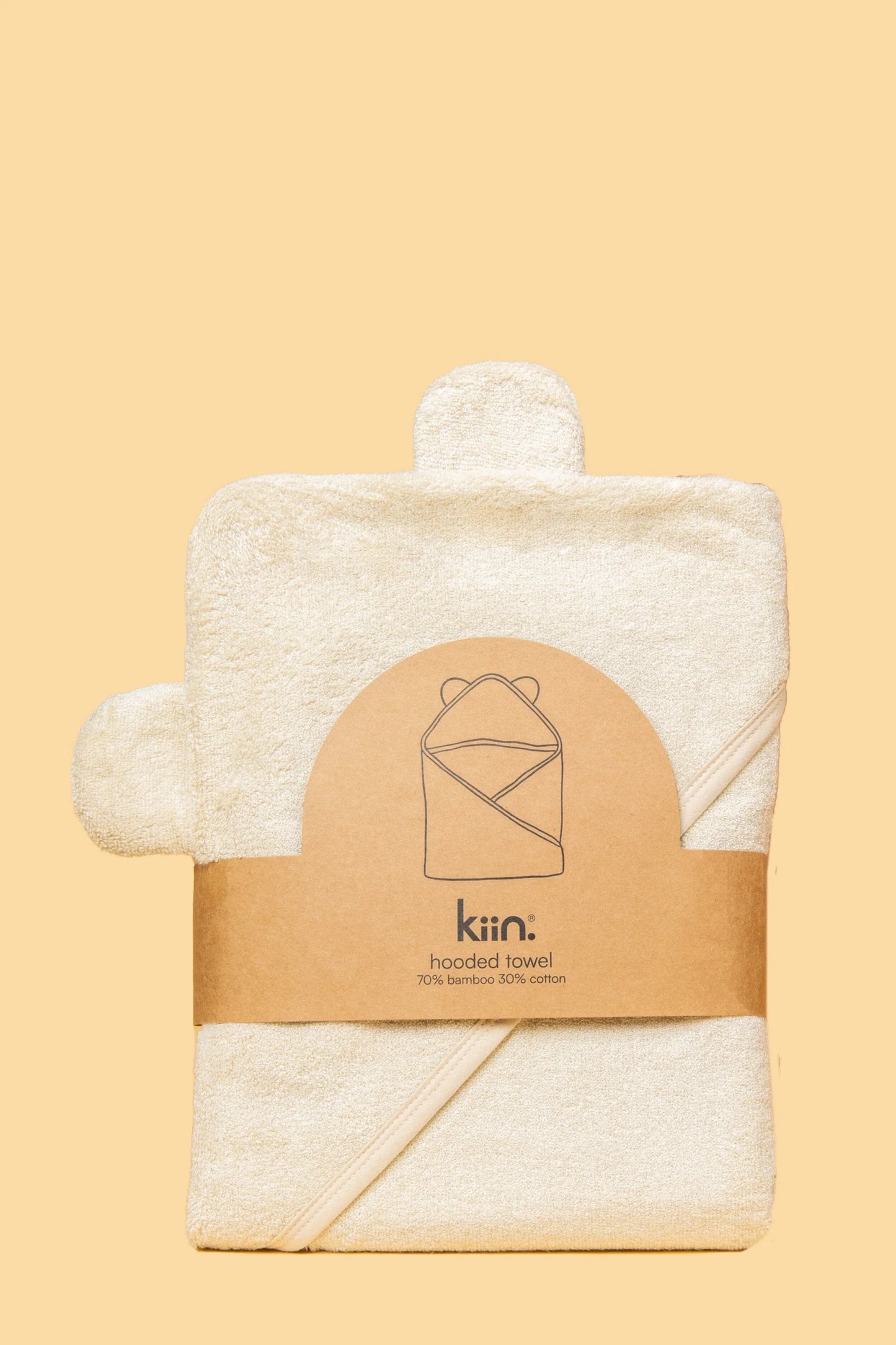 Kiin Hooded Towel Ivory