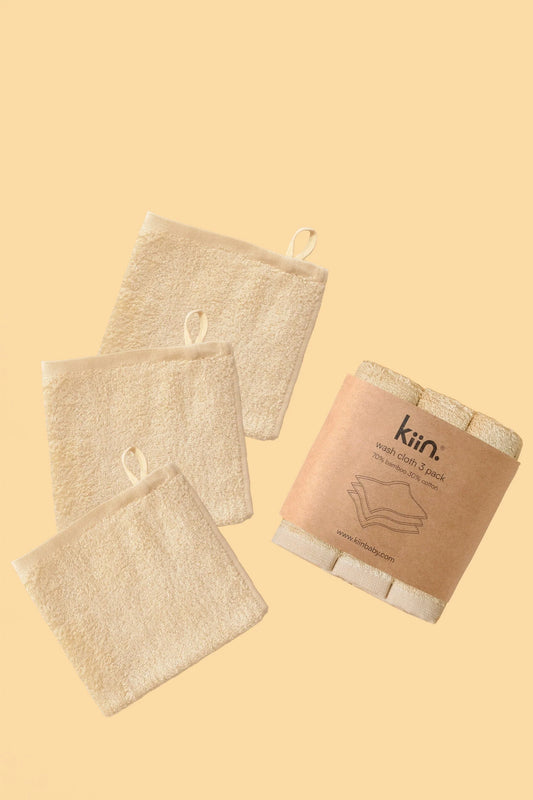 Kiin Wash Cloths 3 Pack Oat