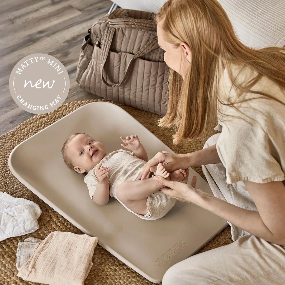 Leander Matty Mini Changing Mat Cappuccino
